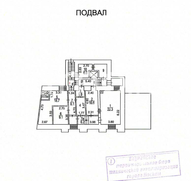 Планировка офиса 833 м², 1 этаж, Особняк «г Москва, Нижняя Красносельская ул., 30»